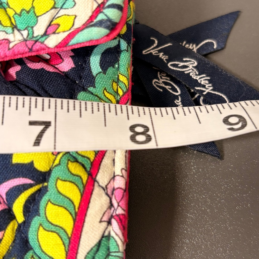 Vera Bradley Crossbody Wallet Womens OS‎ Navy Pink Good Quilted Paisley Floral - Picture 6 of 9